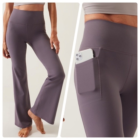 Athleta Pants - Athleta Salutation Stash Flare Pant, Dusk Violet, M petite, Active